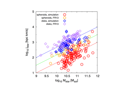 Figure from the project: Angular Momentum Distribution in Galactic Halos