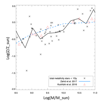 Figure from the project: Computer vs. Telescope – Comparison of Measurements of Metallicity with Simulations and Observations